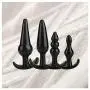 Medical Silicone Trainer Kit,Beginner Set,4pcs/Set Soft Plugs Toys for Women and Men (Black)