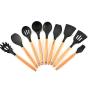 JunbosiKitchenware Silicone Kitchenware 9 Piece Set Kitchen Nonstick Cookware Shovel Kitchen Tool Shovel Spoon Kitchenware Set