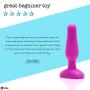 B-VIBE - Novice Plug - Anal Plug (3.35” x 1” - Fuchsia)