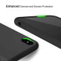 Miracase Liquid Silicone Case Compatible with iPhone Xs (2018)/ iPhone X(2017) 5.8 inch, Gel Rubber Full Body Protection Shockproof Cover Case Drop Protection Case (Black)