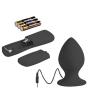 Sexbaby 7 Mode Silicone Vibrating Butt Plug Anal Vibrator Sex Toys with Suction Base (Black)