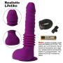 9.05inch Silicone Electric Automatic Thrusting V?brátor with 6 Frequency Patterns and Strong Suction Cup of Wireless Remote Control Women Adult Toy(Purple)