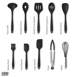 Klee 10-Piece Non-Stick Silicone Kitchen Utensil Set, Black