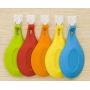 New Kitchen Silicone Spoon Rest, Flexible Spoon-Shaped Silicone Kitchen Spoon Holder, Cooking Utensil Rest Ladle Spatula Spoon Holder. SET OF 5 Multi Color