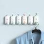 MOVEmen Hook 6PCS Cartoon Anime Cute Wall Hook Seamless Reusable Scratch Wall Hook for Kitchen Bathroom Jewelry Stand Bathroom Storage Hook Kitchenware Shelf Keychain Hook Wallet Handbag Hook