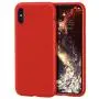 MILPROX Silicone Series Liquid Silicone Gel Rubber Slim Fit Case with Soft Microfiber Cloth Lining Cushion for iPhone X/iPhone Xs-Red