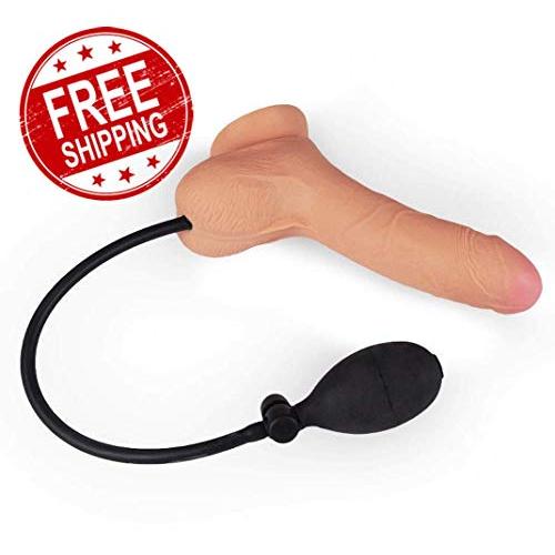 Soft Silicone Pump Inflatable Realistic Toy Thick Suction Cup Adult Toy for Women