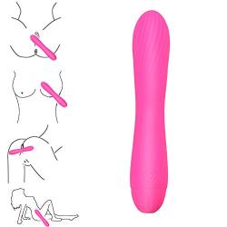 Rabbit Vibrantor For Women Handheld Portable Rechargeable Mini Massage Stick, Silicone Waterproof Mute 7 Vibration Mode Magic Wand Pink By Luseeo