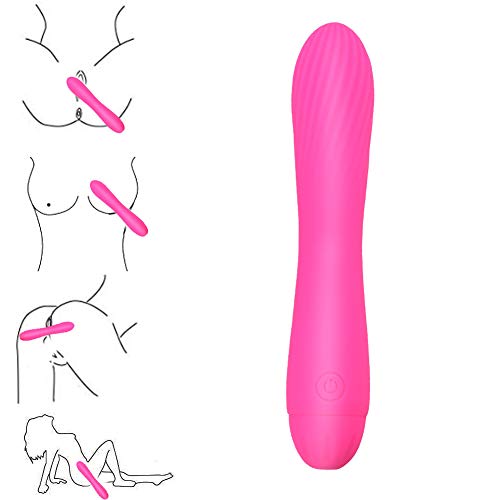 Rabbit Vibrantor For Women Handheld Portable Rechargeable Mini Massage Stick, Silicone Waterproof Mute 7 Vibration Mode Magic Wand Pink By Luseeo