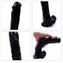 Taixiangshe 10.23" Long PVC Hands-Free Realistic Silicone Massager Adult Toys (Color: Black)