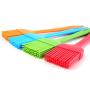 WARMBUY Set of 4 Silicone Pastry Basting Grill Barbecue Brush, Solid Core and Hygienic Solid Coating, Red, Blue, Orange, Green, 8-3/4 Inch Long