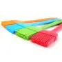 WARMBUY Set of 4 Silicone Pastry Basting Grill Barbecue Brush, Solid Core and Hygienic Solid Coating, Red, Blue, Orange, Green, 8-3/4 Inch Long
