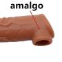 Like Coffee 10.8 INCH Realistic Pên?ís Sleeve Extender Delay ?já-cúlátion Silicone Pên?ís Ring C-lītǒrís S-timùlátiòn Ring Unisex Toys Tools