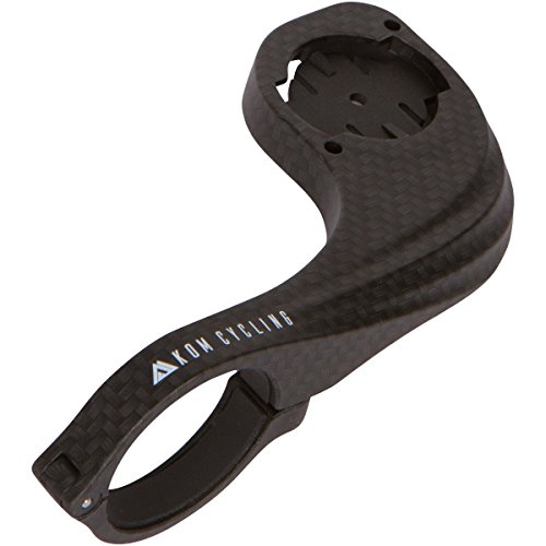 KOM Cycling Garmin Bike Mount with Carbon Finish from Garmin Edge Mount Designed for Garmin Edge 530 and Garmin 830 and Other Garmin Models