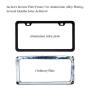 Airisoer License Plate Frame Black Matte Aluminum with Bolts Washer Caps, Car Licenses Plate Covers Holders for US Vehicles, 2 Pcs 2 Holes