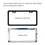 Airisoer License Plate Frame Black Matte Aluminum with Bolts Washer Caps, Car Licenses Plate Covers Holders for US Vehicles, 2 Pcs 2 Holes