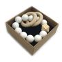 Amyster DIY Baby Teether Nursing Bracelet Food Grade Silicone Teether Wooden Teether Ring Teether Nature Safe Organic Infant Baby Bangle Teether Toys