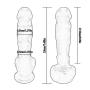 HYLHYL5-F Silicone Flexible Medical-Grade Super Realistic Stick Ultra-Soft Realistic Toy with Suction Cup (Black, L:23cm/7.48 in, W:4.5cm/1.57 in)