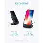 Anker PowerWave Fast Wireless Charger Stand, Qi-Certified(No AC Adapter) (Renewed)