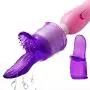 Silicone Tongue AV Wand tremble-Massager Headgear G Sport AV Massager Chest Head Cap Happy Toys for Woman,Purple