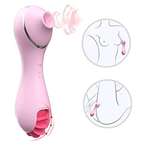 Pussey Licker Toy for Women Six Toy with Tongue and Suction Oral Licking Toy Hands Free Silicone Pleasure Toy Couple Waterproof Vibràntor Bùllet for Women Couple Stimulàtor