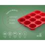 Skarles Superior Quality 12-Cup Silicone Mold ? Non-Stick Muffin Pan Crafted of Thick, Solid Silicone. BPA-Free, Food-Grade Cupcake Pan | Dishwasher-Safe & Heat-resistant. Effortless Release