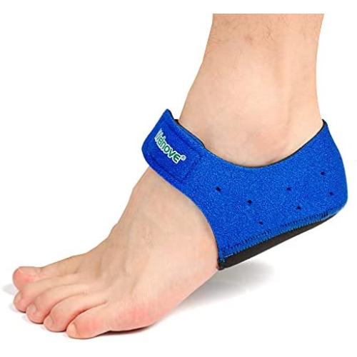 Welnove Heel Protectors,2 pcs Heel Cups with Cushions,Breathable Heel Pads for Feet Pain,Heel Supports for Pain Relief from Spur,Plantar Fasciitis,Tendinitis,Cracked Heels -- Traffic Blue