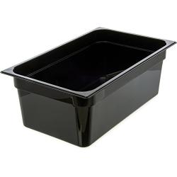 Carlisle 10203B03 StorPlus Full Size Polycarbonate Food Pan, 8" Deep, Black