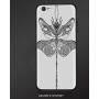 Case for Apple iPhone 6 and iPhone 6s,Shock-Absorption Bumper Cover,Anti-Scratch Back,Dragonfly,Artistic Baroque Patterned Ornamental Dragonfly Figure Old Fashion Bug Design,Black White