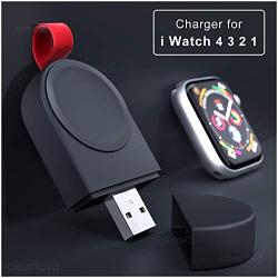 DenicMic Watch Charger for Apple Watch Portable Magnetic Wireless Watch Charger for iWatch Series 4 Series 3 Series 2 Series 1 44mm 42mm 40mm 38mm (Black)