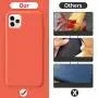 ORNARTO Liquid Silicone Case for iPhone 11 Pro, Slim Liquid Silicone Soft Gel Rubber Case Cover for Apple iPhone 11 Pro(2019) 5.8 inch-Living Coral