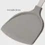 Silicone shovel non-stick cooking shovel high temperature household stainless steel kitchenware special protective pot silicone spatula (Color : Gray)