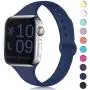 Zekapu Sport Band Compatible for Apple Watch 38mm 42mm 40mm 44mm, Soft Silicone Narrow Slim Sport Replacement Wristband for iWatch Series 5, Series 4, Series 3, Series 2, Series 1 Women