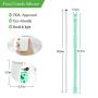 Yoocaa Reusable Silicone Collapsible Straws - Portable Drinking Straw with Carrying Case and Cleaning Brush, BPA Free - Green