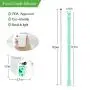 Yoocaa Reusable Silicone Collapsible Straws - Portable Drinking Straw with Carrying Case and Cleaning Brush, BPA Free - Green