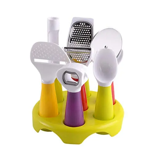 8Pcs/Set Fruits Vegetables Tableware Kitchenware Heat Resistant Silicone Stainless Steel Dinner Kitchen Dining Bar Cooking Tools,8Pcs Kitchenware Set