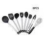 HACASO Silicone Kitchenware 9 Piece Spatula Set Stainless Steel Cooking Spoon Shovel Set of 8