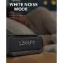 Bluetooth Speaker, Soundcore Wakey Bluetooth Speaker Powered by Anker, Alarm Clock, Stereo Sound, FM Radio, White Noise, Qi Wireless Charger with 7.5W Charging for iPhone and 10W for Samsung - Black