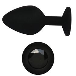 FEESHOW Soft Silicon Jeweled Anal Butt Plug Unisex Sex Toy