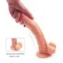 Lověrs 10.23 Inch Female Toy Huge Toy Safe Silicone Material Realistic Lifelike Black Huge Tools for Women Silicone Tools with Suction Cup Flexible Lifelike Toy