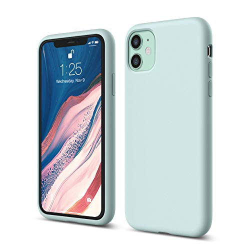 elago iPhone 11 Silicone Case |Baby Mint| - Premium Liquid Silicone, Raised Lip (Screen & Camera Protection), 3 Layer Structure, Full Body Protection, Flexible Bottom