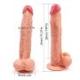 Lověrs 10.23 Inch Female Toy Huge Toy Safe Silicone Material Realistic Lifelike Black Huge Tools for Women Silicone Tools with Suction Cup Flexible Lifelike Toy