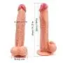 Lověrs 10.23 Inch Female Toy Huge Toy Safe Silicone Material Realistic Lifelike Black Huge Tools for Women Silicone Tools with Suction Cup Flexible Lifelike Toy