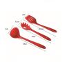 Kitchen Utensil Sets Silicone Kitchenware 10 Piece Nonstick Cookware Set Kitchen Tools Baking Utensils,Red