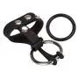 CalExotics Colt Ball Spreader Set ? Silicone Male Enhancement Ring with Support Band ? Sex Toys for Men ? Black