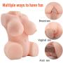 3D Lifelike Silicone Sex Doll for Men Male Masturbation - Women Torso Love Doll with Anal and Vagina for Men Adult Toys Ass Pussy TPE Doll Sex Toy for Husband Boyfriend Massage Toys (10×6.2×4in)