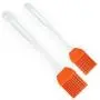 M KITCHEN WORLD Silicone Basting - BBQ, Pastry, and Oil Brush (Orange), Turkey Baster, Barbecue Utensil - use for Grilling & Marinating - Desserts Baking, Set of 2 with 2 Recipe Electronic Books