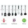 TOVE Set of 8 Silicone Non-Toxic Kitchenware Kitchen Utensils Non-Stick Series (8-Piece Stainless Steel Handles)