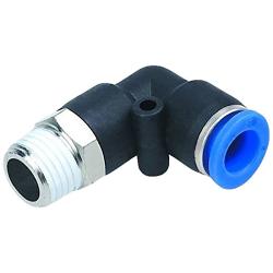 MettleAir MTL 3/8-N03 Push to Connect L Shaped Elbow Male Fitting, 3/8" OD, 3/8" NPT (Pack of 10)