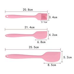 firlar 6pcs Silicone Baking Utensils Set, Pink Silicone Egg Beater Spoon Clip Spatula Oil Brush Kitchenware Hand Whisk Mixer Cookware Set